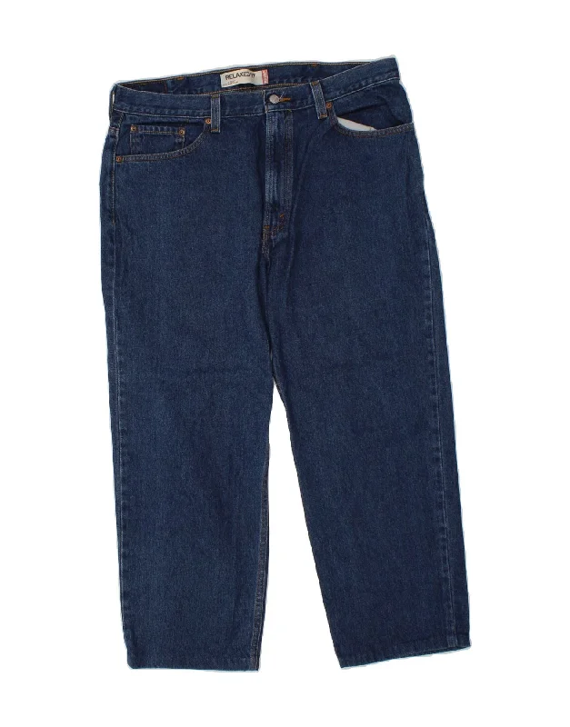 Simple Design LEVI'S Mens 550 Tapered Jeans W38 L26 Navy Blue Cotton