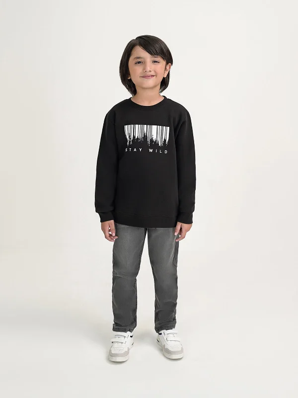 Classic Series "GLEN" Playful Crew Neck Sweatshirt