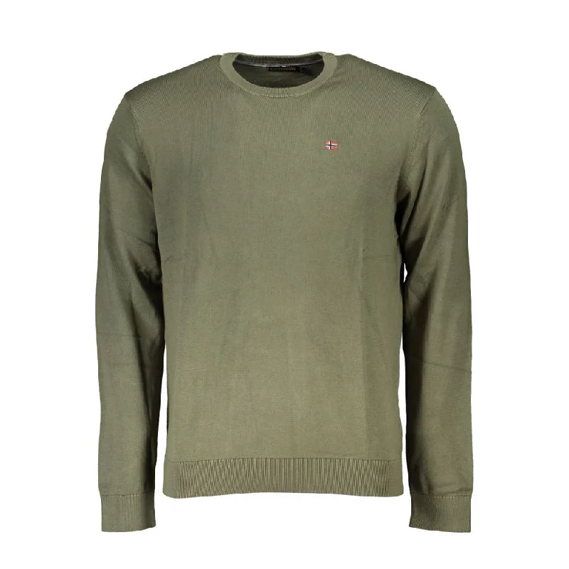 Comfortable Series Napapijri Classic  Crew Neck Cotton Men's Sweater