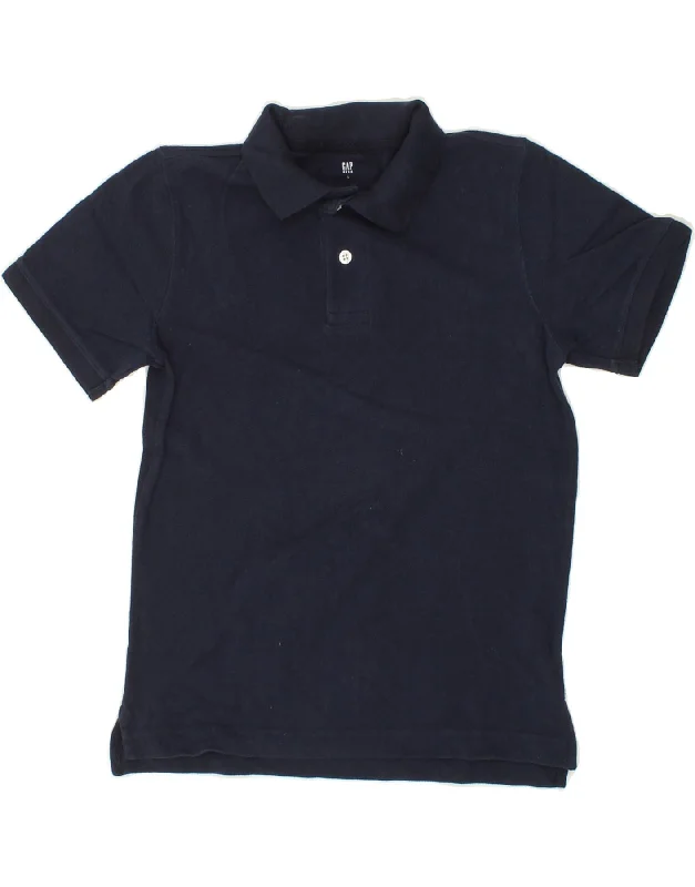 Fresh And Natural GAP Boys Polo Shirt 10-11 Years Large  Navy Blue Cotton