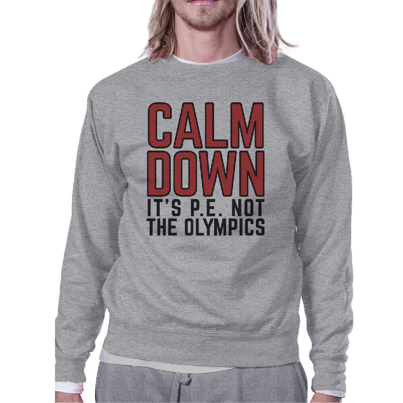 Floral Prints It's PE Not The Olympics Grey Sweatshirt