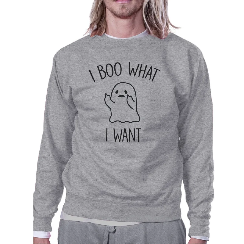 High-end Wear I Boo What I Want Ghost Grey Sweatshirt