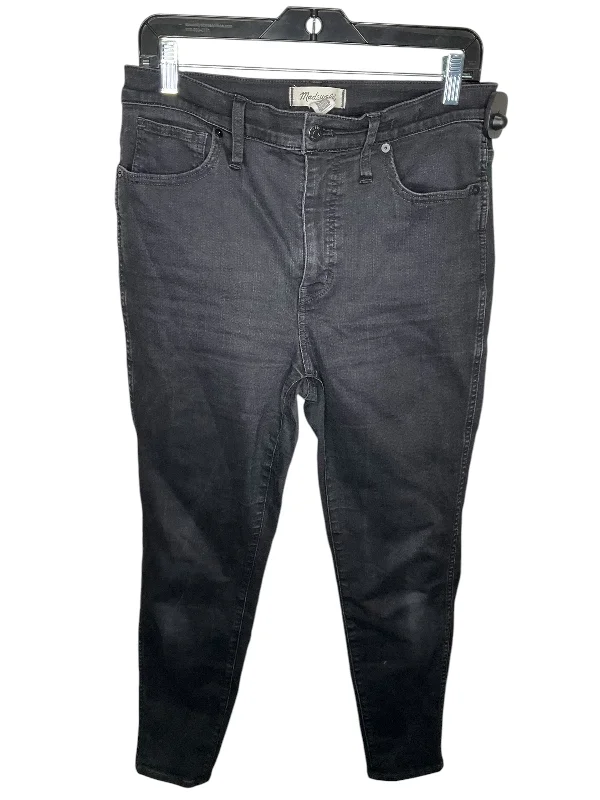 Relaxed And Casual Jeans Skinny By Madewell In Black Denim, Size: 10