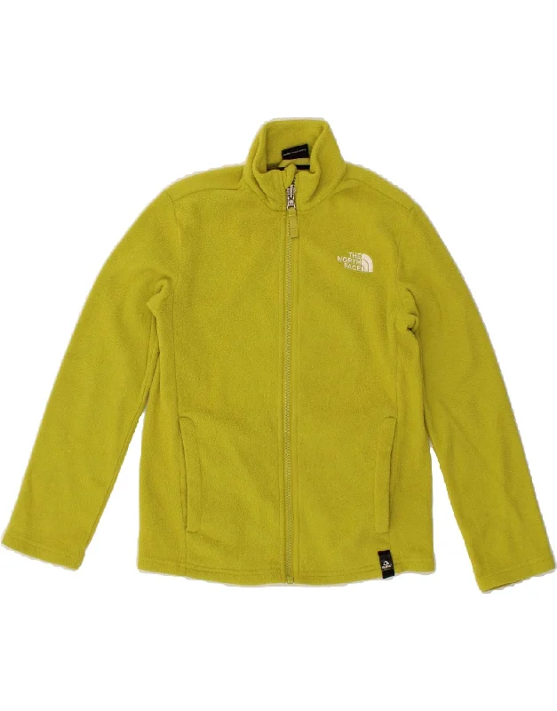 Knowledge And Elegance THE NORTH FACE Girls Fleece Jacket 7-8 Years Small Green Polyester