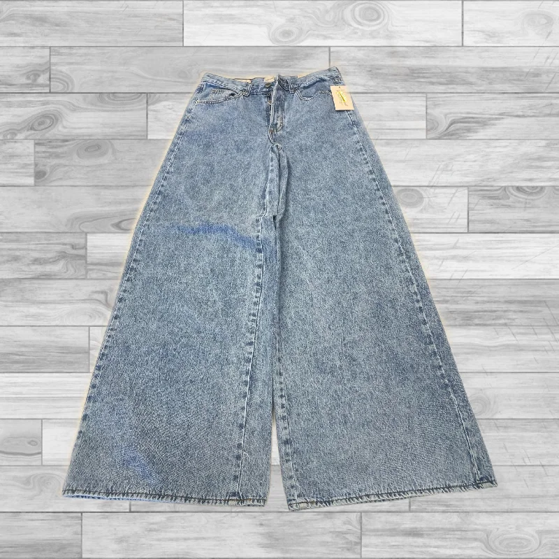 Soft Comfort Wear Jeans Wide Leg By Universal Thread In Blue Denim, Size: 4