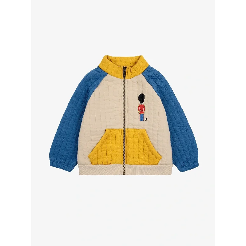 Comfortable And Simple Bobo Choses Baby Little Tin Soldier Quilted Zipped Sweatshirt - Multicolor