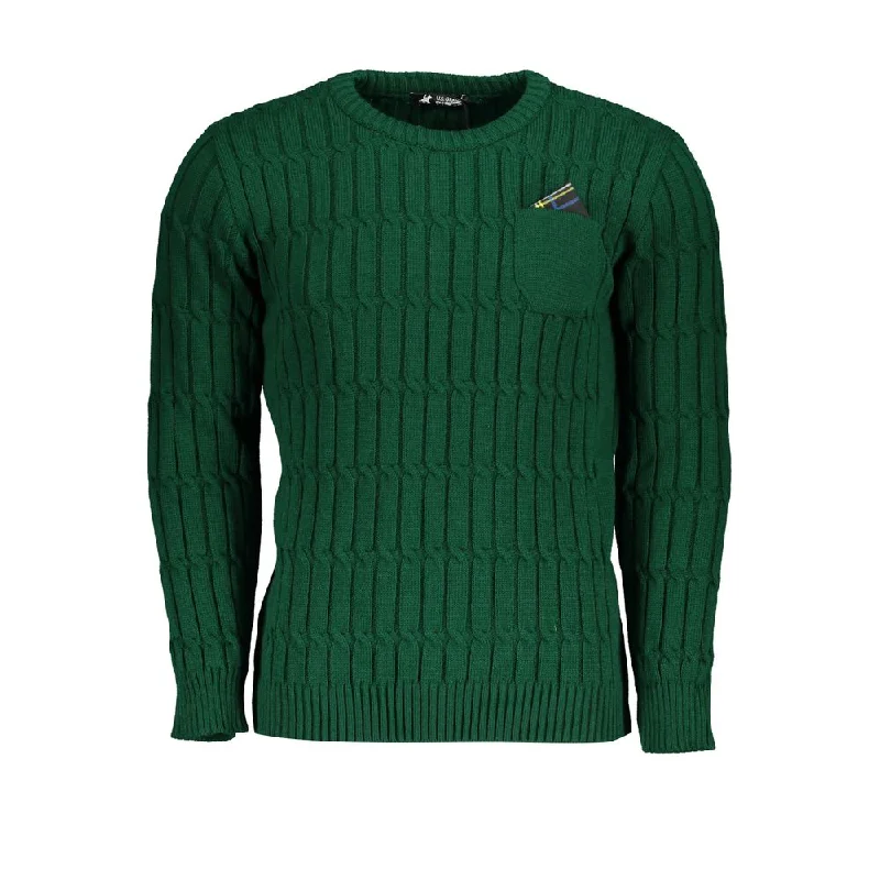 Leisure Sports U.S. Grand Polo Elegant Crew Neck Twisted  Men's Sweater