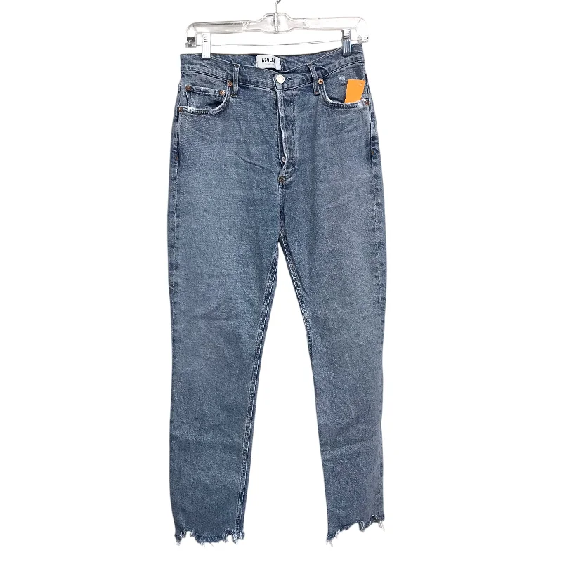 Luxury Customization Jeans Skinny By Agolde In Blue Denim, Size:4