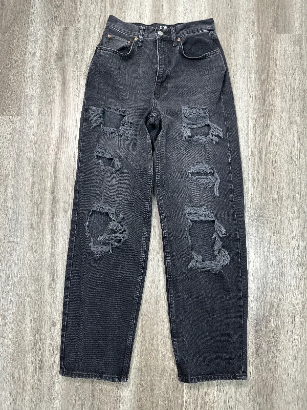 Casual Style Jeans Straight By Bdg In Black Denim, Size: 4