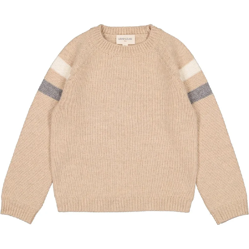Cozy Street Style Louis Louise Robert Knitted Wool Blend Pull - Beige