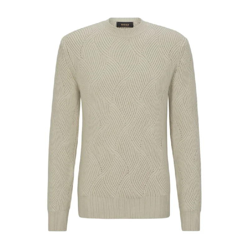 Comfy Chic Wear Mixed-structure sweater in virgin wool and cashmere