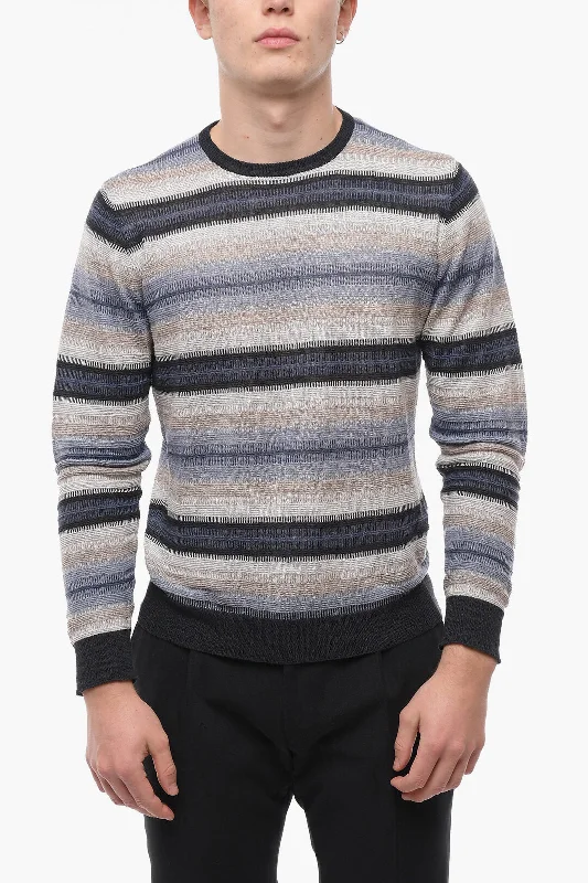 Comfortable And Casual Corneliani Pure Knitwear Crew Neck Canton Linen Blend Sweater