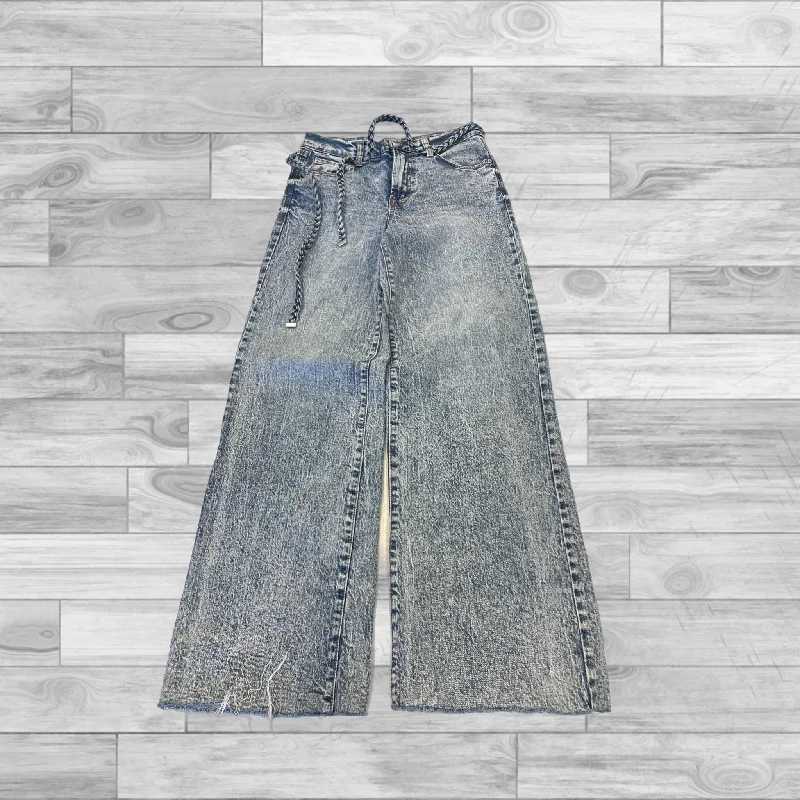 Trendy Layers Jeans Wide Leg By Kensie In Blue Denim, Size: 4