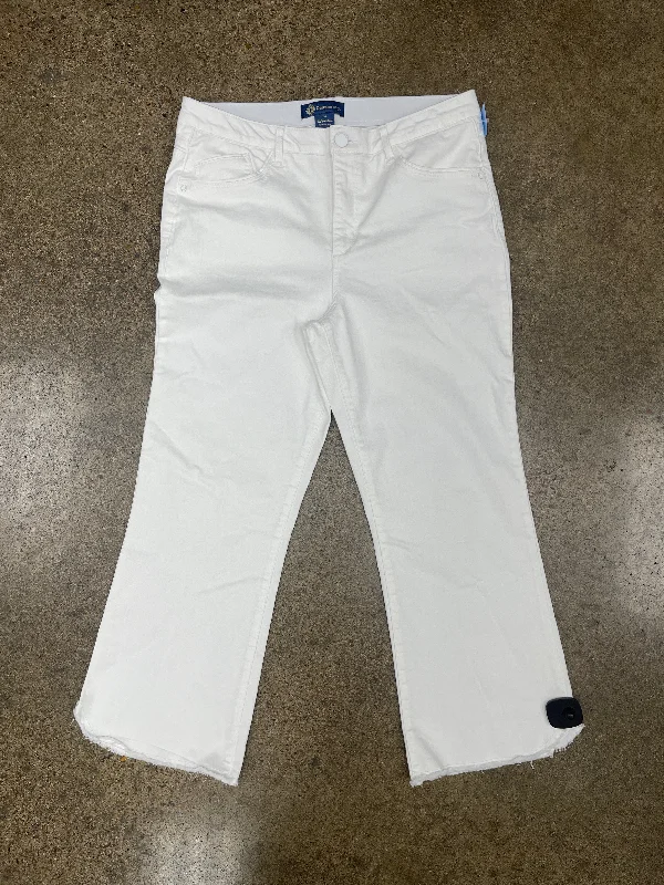 Stylish Ease Jeans Flared By Democracy In White, Size: 14