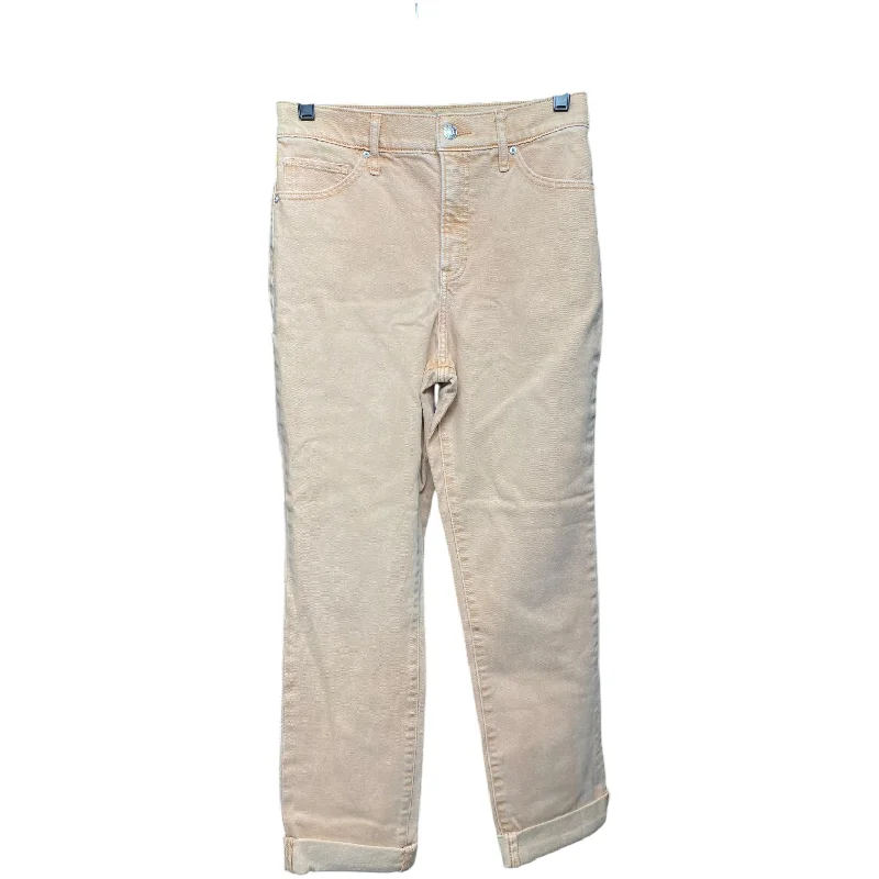 Casual Fit Jeans Straight By Express In Orange, Size: 4