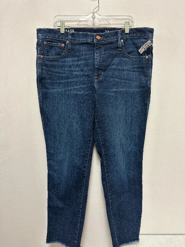 Beautiful Romance Jeans Straight By J. Crew In Blue Denim, Size: 16