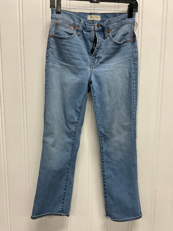 Soft Relaxation Wear Jeans Boot Cut By Madewell In Blue Denim, Size: 0