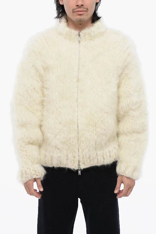 High-quality Fabrics Jil Sander Fuzzy Wool Super Chunky Bomber
