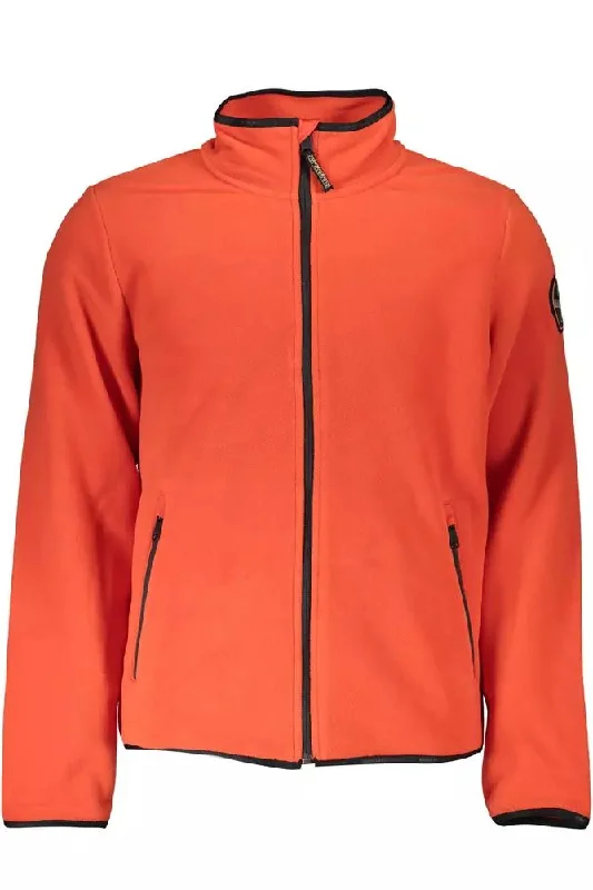 Exquisite Details Napapijri Chic  Contrast Zip Sweater with Logo Men's Detail
