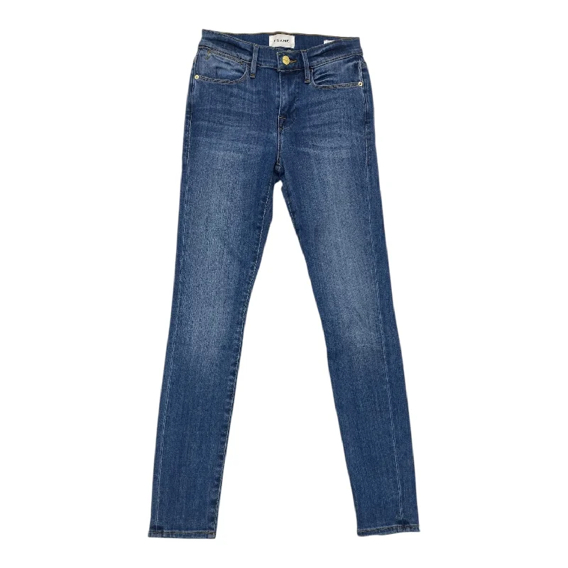 Comfy Chic Wear Jeans Skinny By Frame In Blue Denim, Size: 2