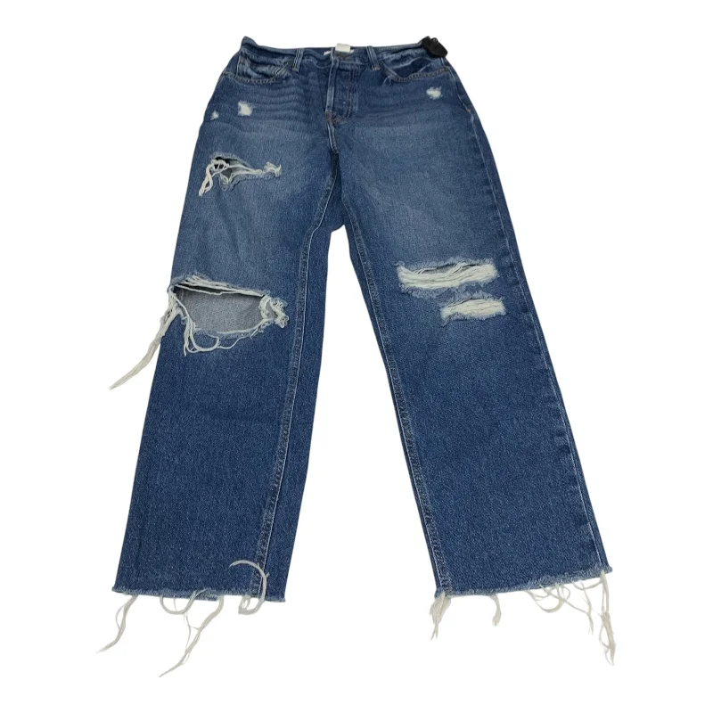 Summer Comfort Jeans Straight By Forever 21 In Blue Denim, Size: 2