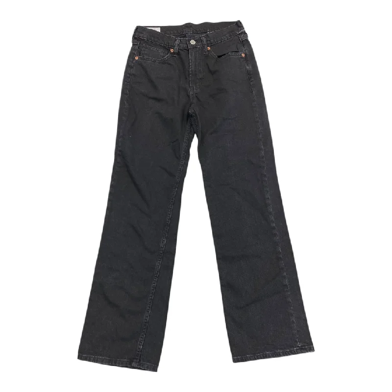 French Style Jeans Straight By Gap In Black Denim, Size: 4