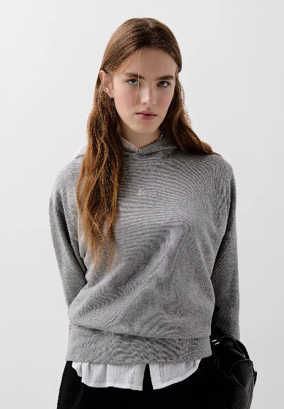 Classic And Versatile HOODIE WITH EMBROIDERED SKULL