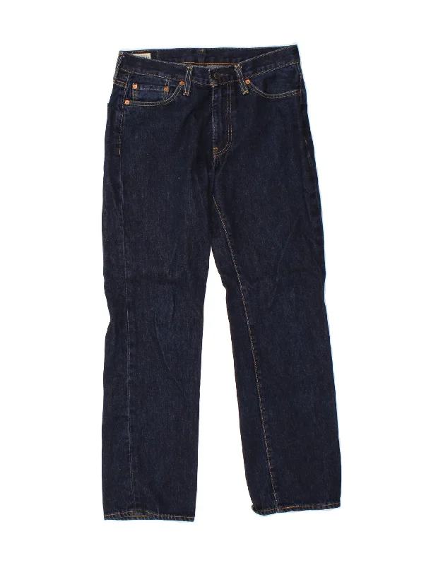 Versatile Itinerary LEVI'S Mens 514 Straight Jeans W30 L30 Navy Blue Cotton