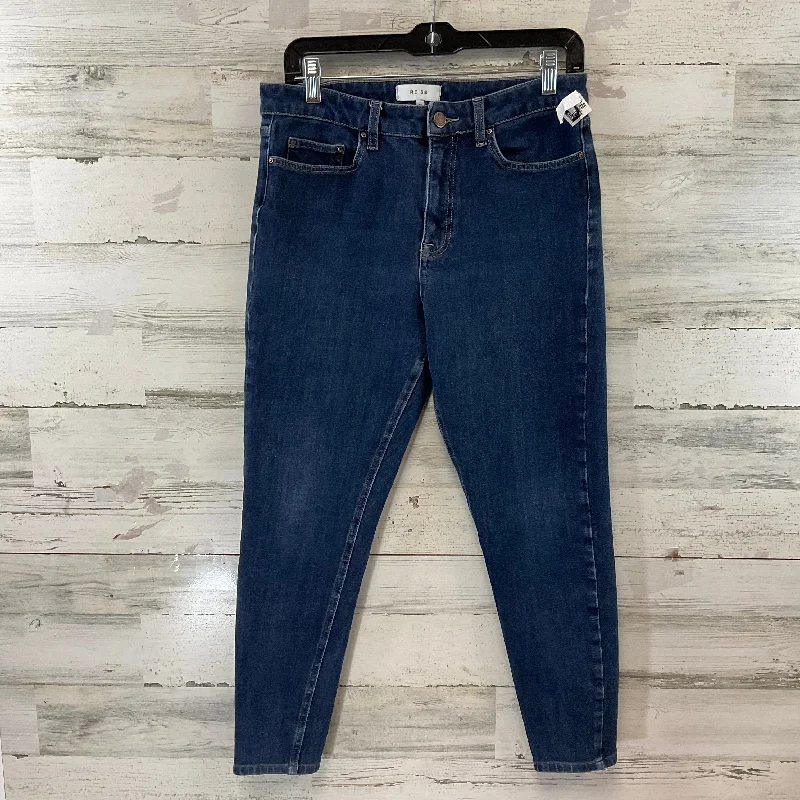 Relaxed Dresses Jeans Skinny By Reiss In Blue Denim, Size: 14
