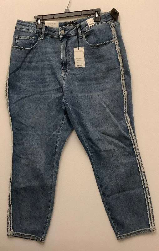 Luxury Fashion Jeans Boyfriend By Judy Blue In Blue Denim, Size: 18