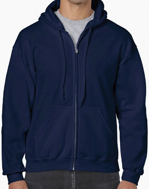 High-end Fabrics Unisex Gildan Full Zip Hooded Sweatshirt