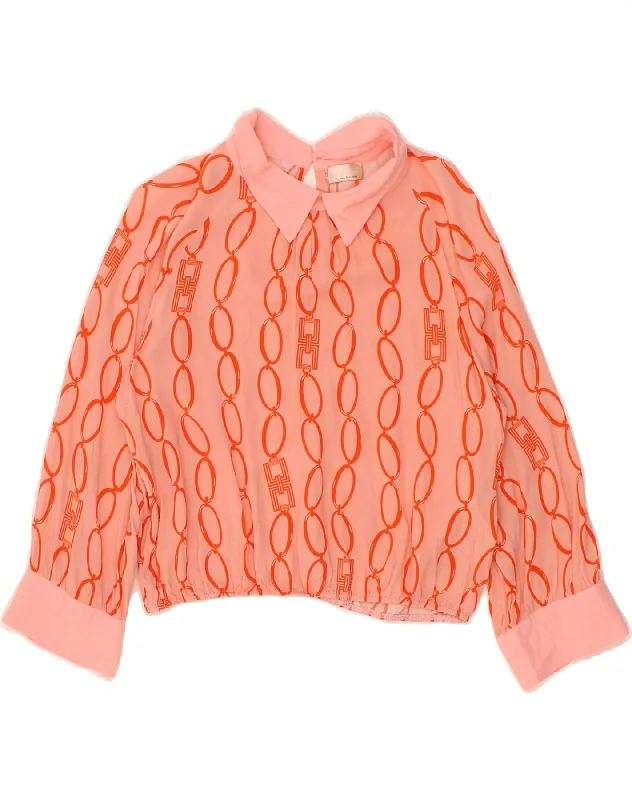 Youthful Style VINTAGE Girls Abstract Pattern Pullover Shirt Blouse 8-9 Years Pink