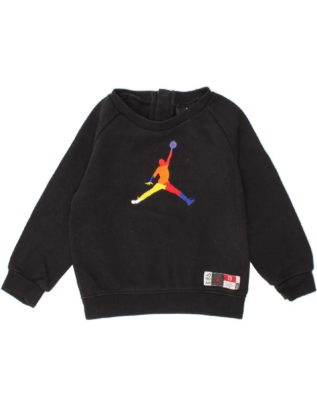 Retro Prints JORDAN Baby Boys Graphic Sweatshirt Jumper 18-24 Months Black Cotton