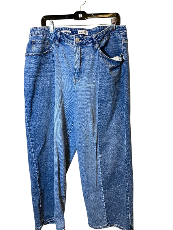 Personalized Design Jeans Straight By Ava & Viv In Blue, Size: 16