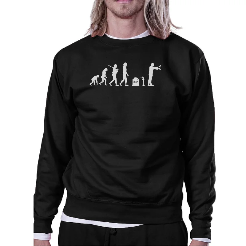 Simple Style Zombie Evolution Black Sweatshirt