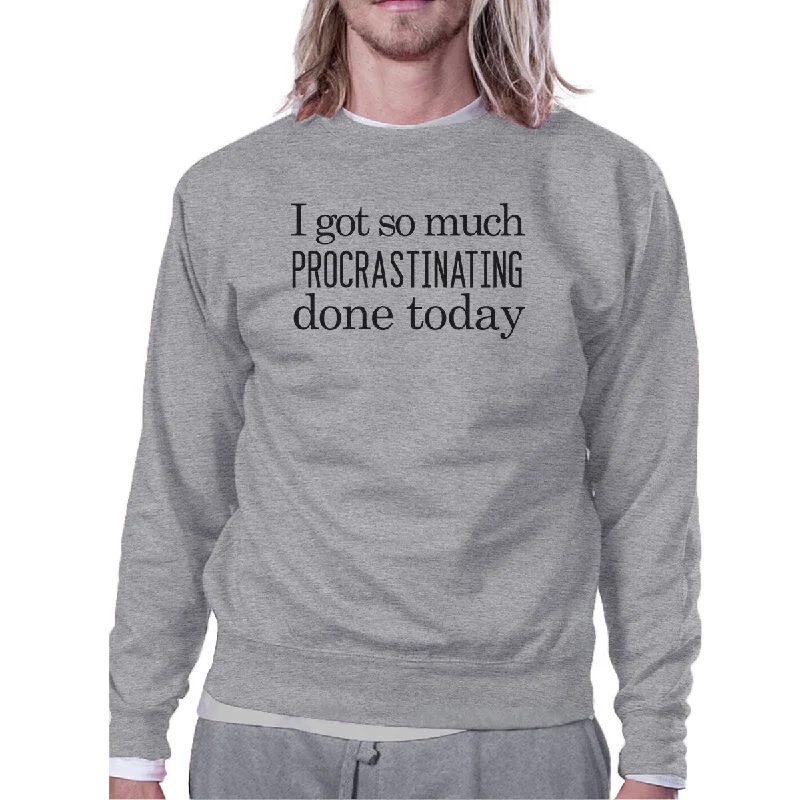 End Of The Year Procrastinating Done Today Grey Sweatshirt