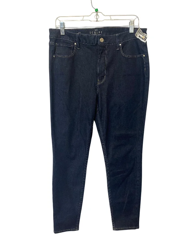 Retro Fashion Jeans Skinny By White House Black Market In Blue Denim, Size: 12