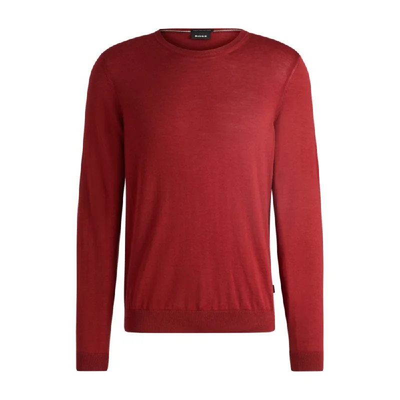 Soft Trends Slim-fit sweater in virgin wool with crew neckline