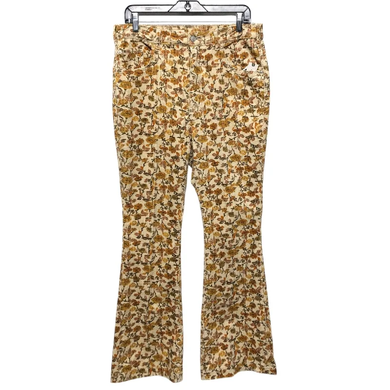 Casual And Comfortable Jeans Flared By Pilcro In Floral Print, Size:14