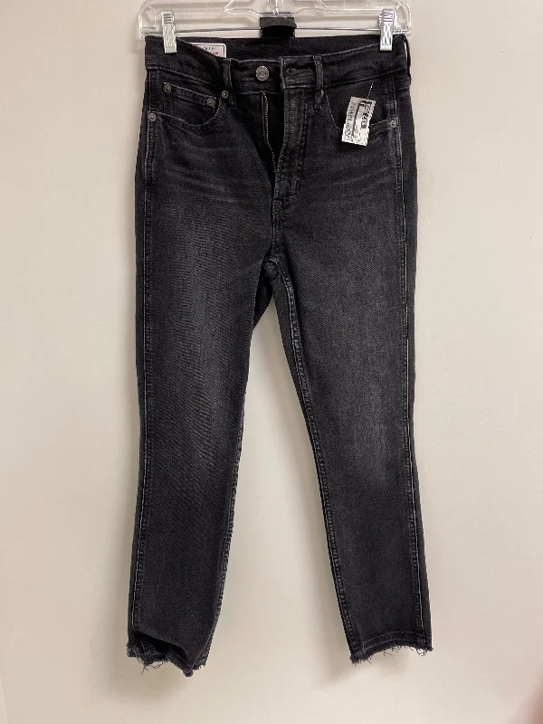 Timeless Comfort Jeans Straight By Gap In Black Denim, Size: 2