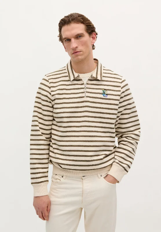 Urban Sense STRIPES ZIPPER SWEATER