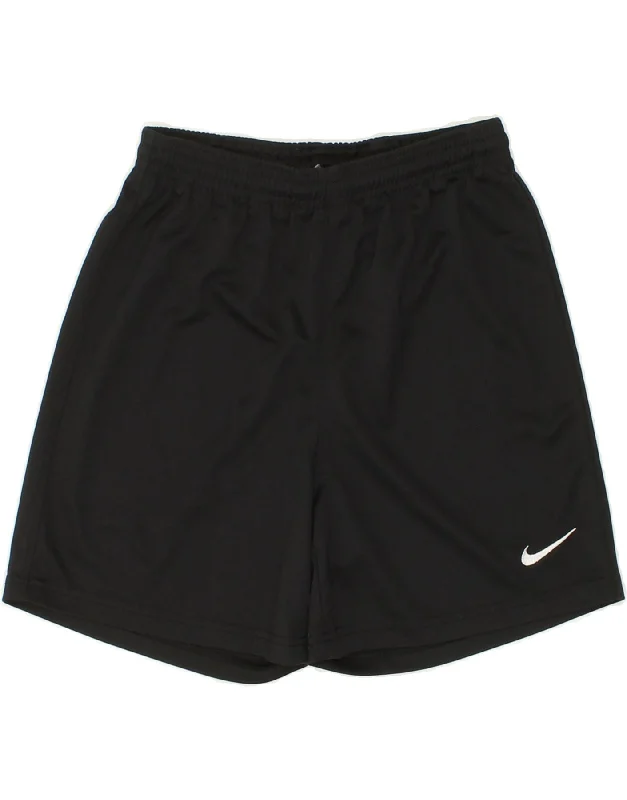 Urban Style NIKE Boys Sport Shorts 12-13 Years Large  Black Polyester