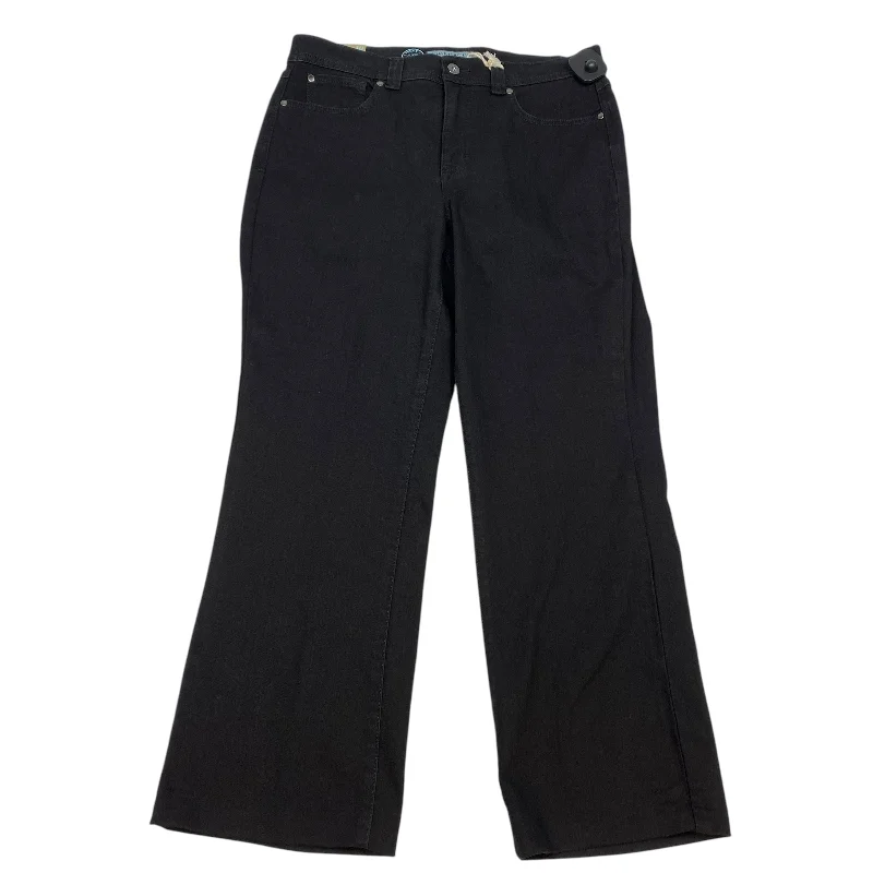 Exquisite Fabrics Jeans Boot Cut By Charter Club In Black Denim, Size: 10