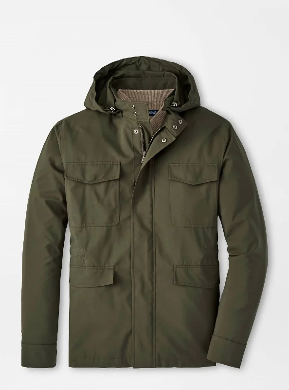 Warm Layers Men's Excursionist Flex Discovery Coat In Loden