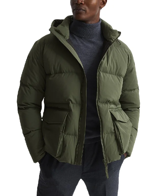 Cozy Pants Reiss Ryder Hooded Short Puffer Jacket