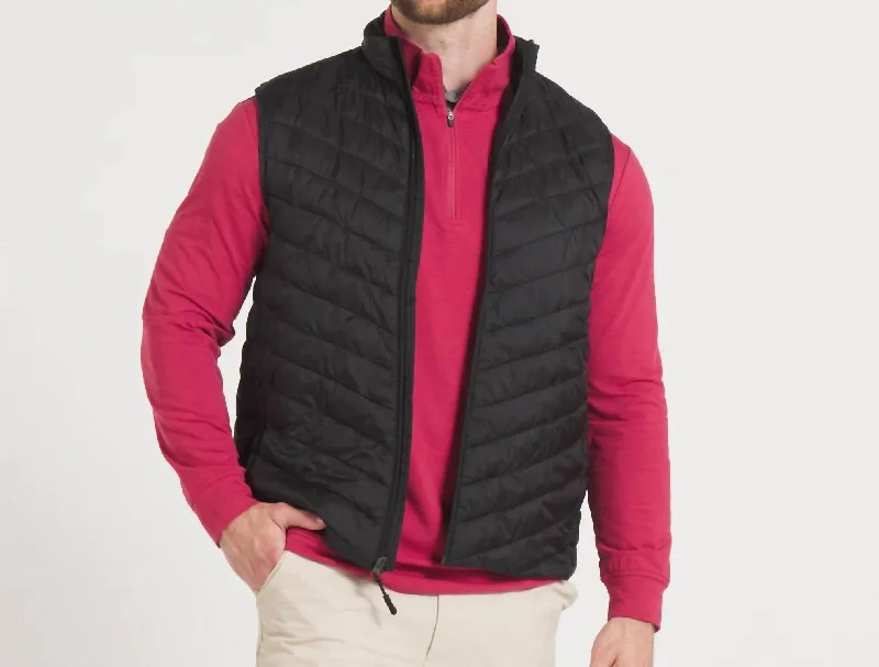 Relaxed Fit Wear Mallard Quilted Performance Vest In Black