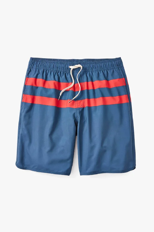 Classic Style Fair Harbor Anchor 8" Short in Red Stripe