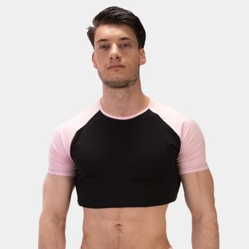Sweet Girl Barcode Berlin Alva crop top black/pink