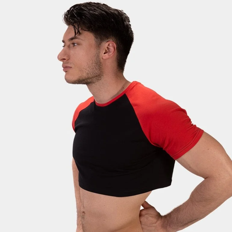 Wandering freely Barcode Berlin Alva crop top black/red