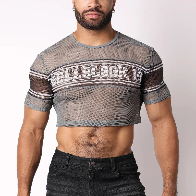 Noble Temperament Cellblock 13 Challenger mesh crop top grey
